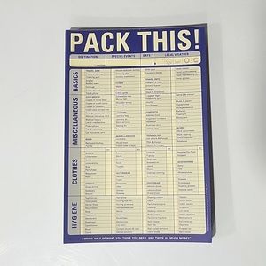 Pack This Tear Off Packing Check List Pad